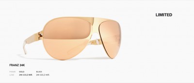 Mykita & Bernhard Willhelm Franz golden sunglasses limited edition.